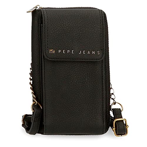 Pepe Jeans Diane Schwarze Handtasche 20x11x4 cm Kunstleder von Pepe Jeans