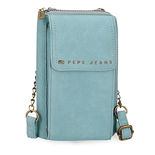 Pepe Jeans Diane Umhängetasche Handyhalter Blau 11x17,5x2,5 cm Kunstleder von Pepe Jeans