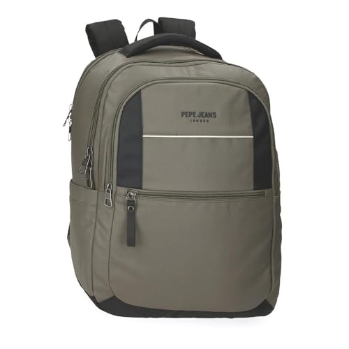 Pepe Jeans Dortmund Laptop-Rucksack, 39,6 cm, Grün, 31 x 44 x 15 cm, Polyester, 20,46 l, grün, laptoprucksack von Pepe Jeans