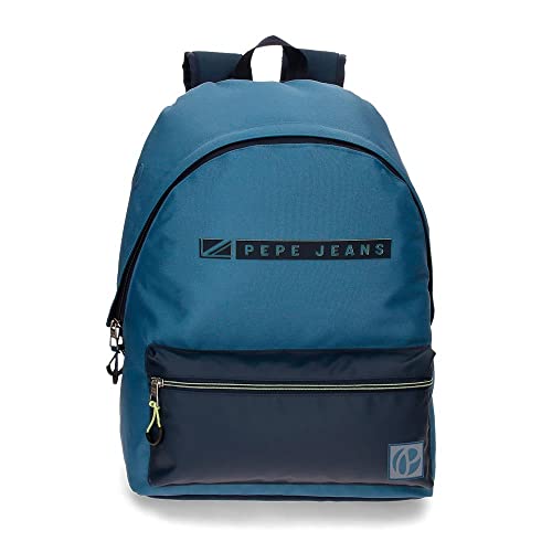 Pepe Jeans Duncan Schulrucksack, anpassbar, Blau, 31 x 44 x 17,5 cm, Polyester, 21,12 l von Pepe Jeans