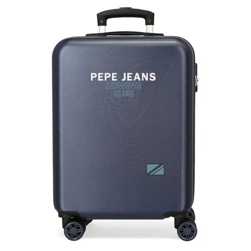 Pepe Jeans Edmon Kabinenkoffer, Blau, 38 x 55 x 20 cm, starr, ABS, Seitenkombinationsverschluss, 34 l, 2,74 kg, 4 Rollen, Handgepäck von Joumma Bags, blau, Talla única, Kabinenkoffer von Pepe Jeans