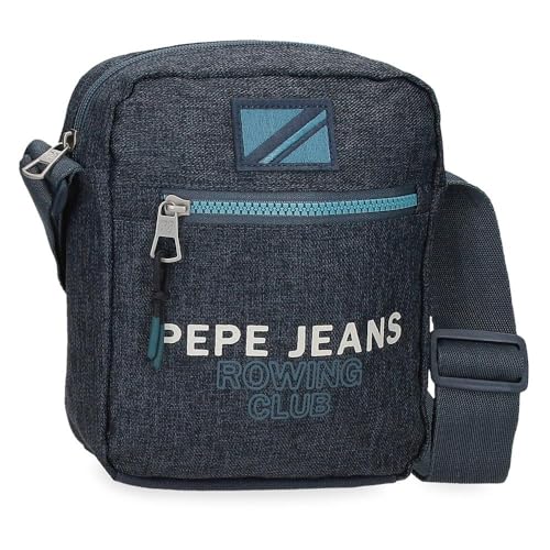 Pepe Jeans Edmon Umhängetaschen, Blau, 17 x 21 x 7 cm, Polyester von Joumma Bags, blau, Umhängetasche von Pepe Jeans