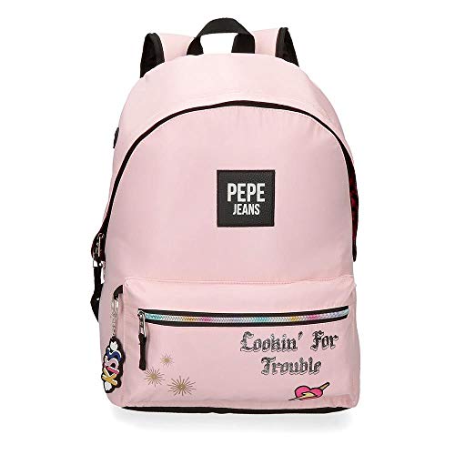 Pepe Jeans Forever Pink Rucksack 31x42x15 cm Polyester 19,53 l von Pepe Jeans