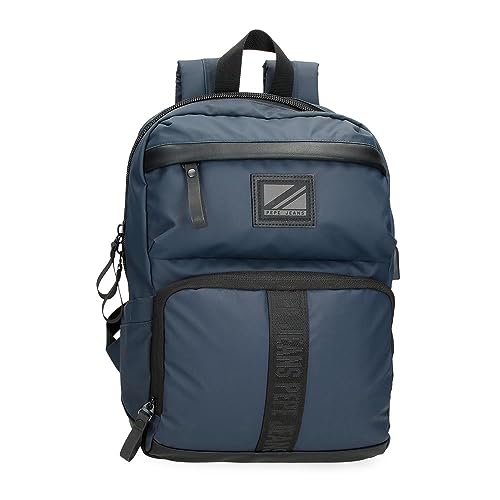 Pepe Jeans Hoxton Herren Gepäck - Messenger Bag, blau, Einheitsgröße, Laptop-Rucksack von Pepe Jeans