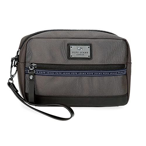 Pepe Jeans Iron Grey Handtasche 24,5x15x6 cm Polyester mit Kunstlederdetails von Pepe Jeans