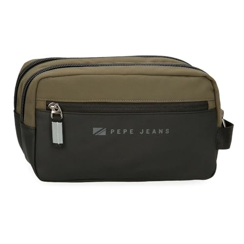 Pepe Jeans Jarvis Handtasche, Schwarz, 24,5 x 15 x 6 cm, Polyester mit Details aus Kunstleder von Pepe Jeans