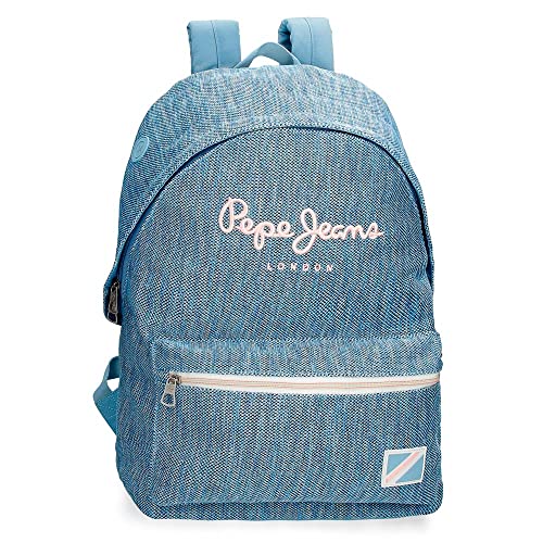 Pepe Jeans Lena Schulrucksack Anpassbar an Trolley Blau 31x42x17,5 cm Polyester von Pepe Jeans