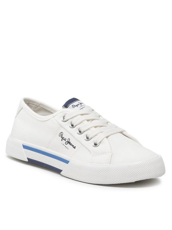 Pepe Jeans Sneakers aus Stoff Brady Boy Basic PBS30527 White 800 Sneaker von Pepe Jeans