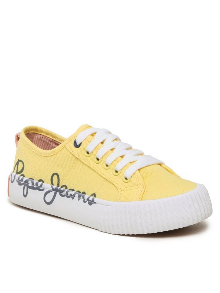 Pepe Jeans Sneakers aus Stoff Ottis Log G PGS30577 Fresh Yellow 022 Sneaker von Pepe Jeans