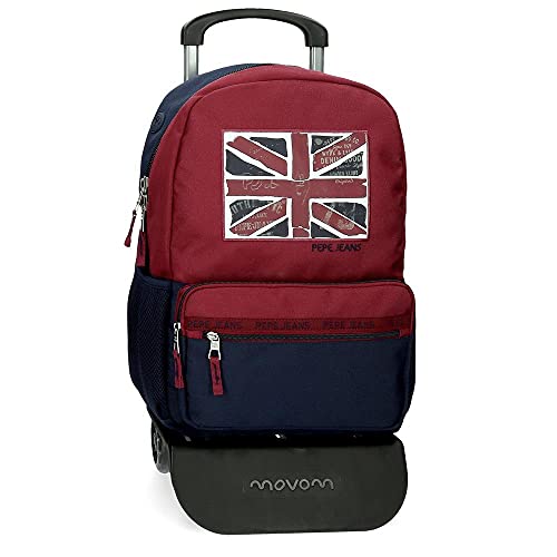 Pepe Jeans Andy Rucksack mit Trolley Rot 32x44x15 cms Polyester 21.12L von Pepe Jeans