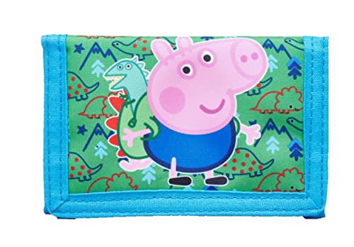 George Pig Kinder-Geldbörse, dreifach gefaltet, Grün, grün, Einheitsgröße, Modern von Peppa Pig