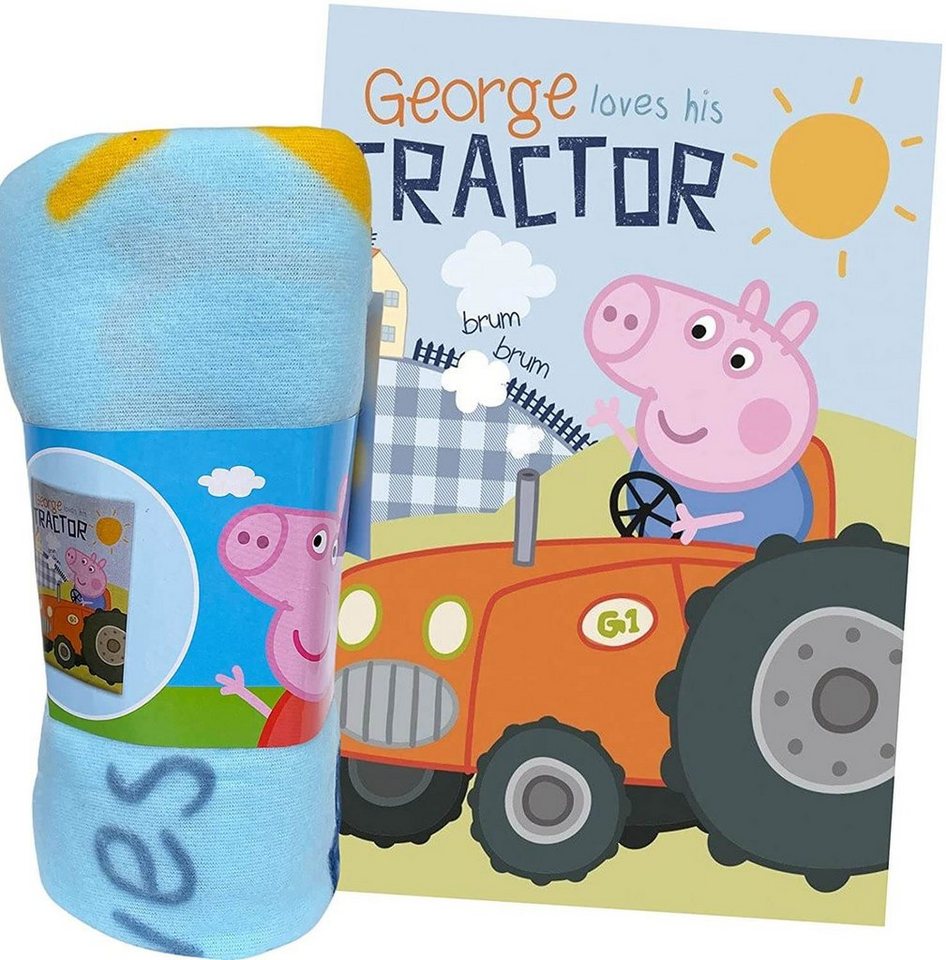 Kinderdecke Peppa Pig Wutz - Traktor - Kuschelige Decke Fleecedecke, 100x140, Peppa Pig, 100% Polyester von Peppa Pig
