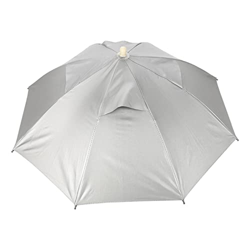 PerGar Regenschirmhut, Freihändige Regenschirmkappe für den Außenbereich, 25,59 Zoll UV-Schutzschirmhut, Verstellbare Kappe für Outdoor-Aktivitäten, Angeln, Strand von PerGar