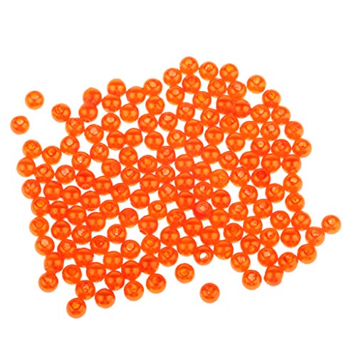 perfeclan 150pcs Runde Fischen Perlen Lockt Karpfen Meer Rigs Köder Locken - 5mm, Orange 4mm von Perfeclan