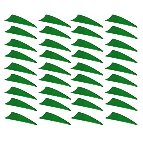 Perfeclan 1,75 Pfeilfeder Bogenschießen Federn, Grün, 36 Stück von Perfeclan