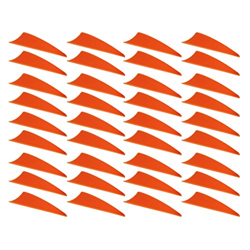 Perfeclan 1,75 Pfeilfeder Bogenschießen Federn, Orange, 36 Stück von Perfeclan