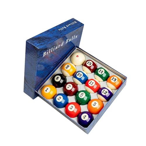 Perfeclan 16-teiliges Billardkugel-Set, 5,7 cm große Billardkugeln, Billard-Zubehör, Snooker-Kugeln für Bars, Spielzimmer von Perfeclan