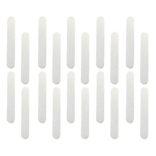 20x Selbstklebende Schweißbänder für Baseball Cap Kappe, Weiß, 23,5 x 3,7 cm von Perfeclan