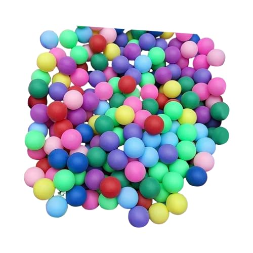 Perfeclan 50 Stück farbige Tischtennisbälle, 40 mm, Tischtennisbälle, Mehrfarbig, Katzenspielzeug, DIY-Pongbälle für Partyaktivitäten, Pong-Spiele von Perfeclan