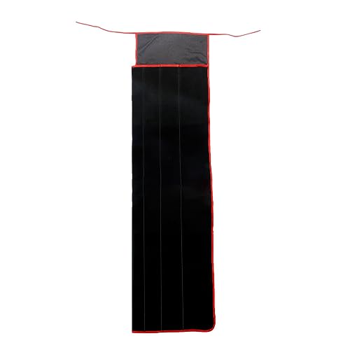 Perfeclan Angelruten-Tasche, Angelruten-Träger, verdickt, schwarz, mit Krawattenaufbewahrung, Flanell-Schutzhülle, leicht, weicher Stoff, Angelzubehör, 4 Fächer 100cm von Perfeclan