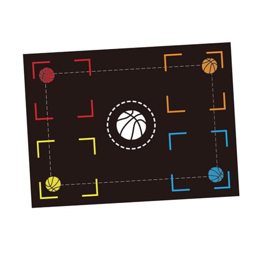 Perfeclan Basketball-Trainingsmatte, Basketball-Schrittmatte, Basketball-Pad, stumm, tragbare Basketball-Fußarbeitsmatte für Kinder, Erwachsene, Spieler, 94cmx67cm von Perfeclan