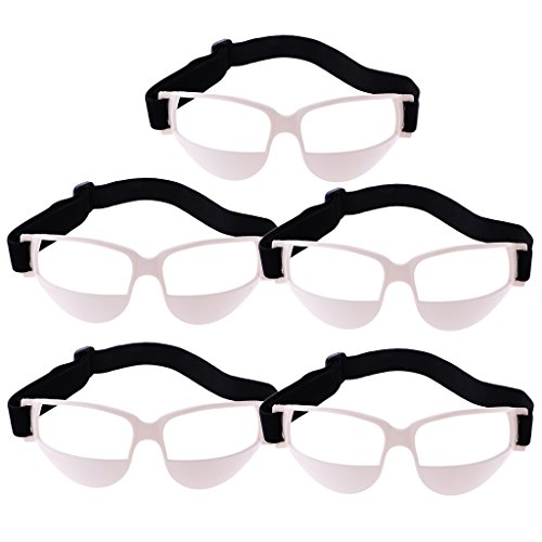 Perfeclan Dribbeln Brille Trainingsbrille Dribbelbrille Trainingsgerä, 5pcs Weiß von Perfeclan