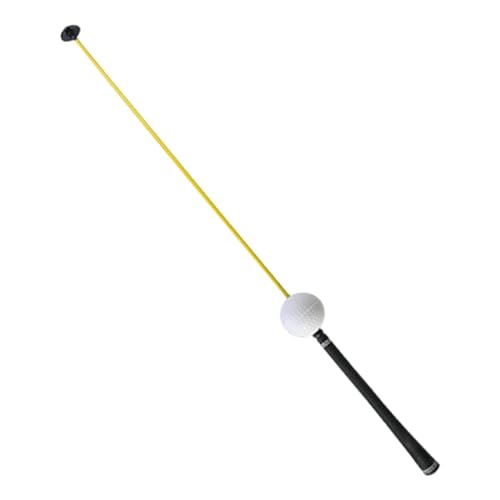 Perfeclan Golf Swing Trainer Golf Swing-Trainingshilfe Rutschfester Griff Leichter Ausrichtungsstab für Anfänger Golf Warm-up-Stick für das Gleichgewicht, Gelb von Perfeclan