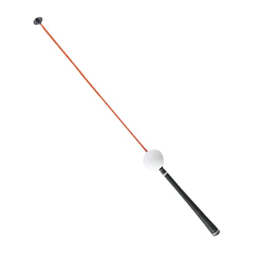 Perfeclan Golf Swing Trainer Golf Swing-Trainingshilfe Rutschfester Griff Leichter Ausrichtungsstab für Anfänger Golf Warm-up-Stick für das Gleichgewicht, Orange von Perfeclan