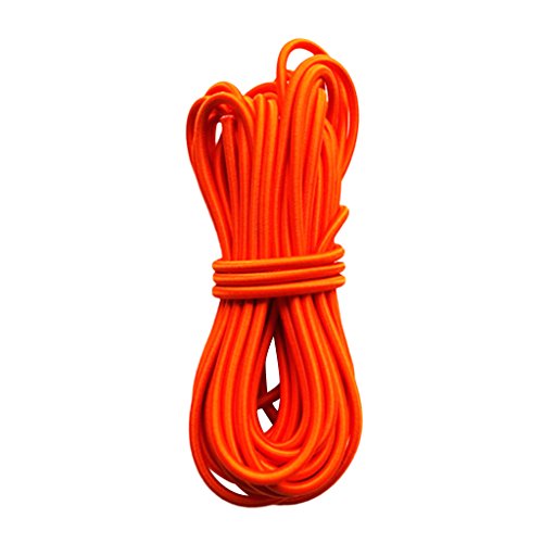 Perfeclan Gummiseil Bergsteigen Schnur Paracordaa Survival Seil für Outdoor-Sport, Orange, 5mm x 3m von Perfeclan