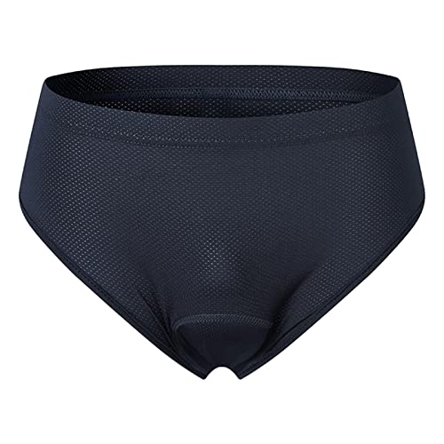 Perfeclan MTB Fahrradunterwäsche Fahrradunterhose Slip Atmungsaktive Hose Mountainbiken Schnelltrocknend Herren Gepolsterte Radhose für BMX Motorradfahren, schwarz XXL von Perfeclan