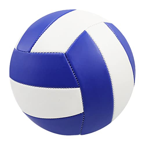Offizielle Größe 5 Volleyball Strapazierfähigkeit Weiches PVC für den Innen-/Außenbereich Gerätestabilität -Gummi für Spieltraining, Blau Weiss von Perfeclan