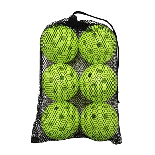 Perfeclan Outdoor-Pickleball-Bälle, Pack Pickleball-Bälle mit 40 Löchern, Pickle-Bälle mit Tasche für Spiele und Übung, Grün von Perfeclan