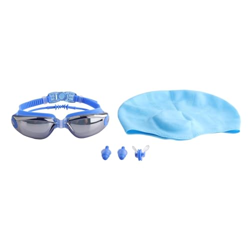 Perfeclan Schwimmbrille, trendige, tragbare, leichte Anti-Beschlag-Schwimmbrille, Schwimmbrille für das Schwimmbad im Freien für Erwachsene, Blau von Perfeclan