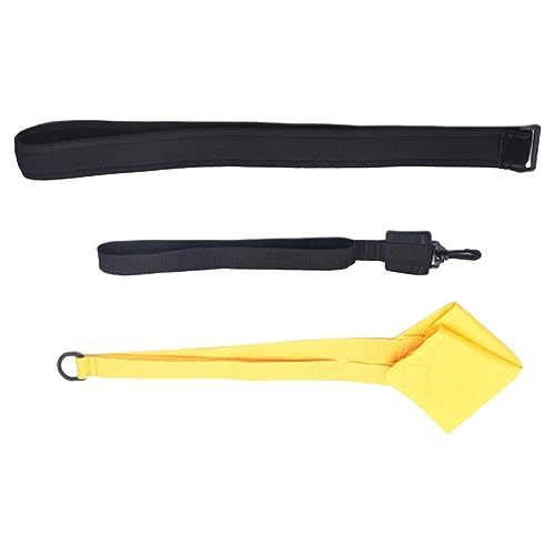 Perfeclan Schwimmwiderstand-Fallschirm-Werkzeug, Widerstandsseil-Trainingsausrüstung, Schwimm-Drag-Fallschirm für Anfänger und Kinder, verbessert die, 20cm Gelb von Perfeclan
