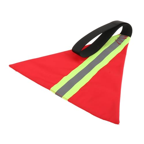 Perfeclan Sichere Reiseflagge für Kajak-Kanu, Warnflagge, einfache Installation, leichte reflektierende Kajak-Anhängerflagge für Kajak-LKW, Rotes Dreieck von Perfeclan