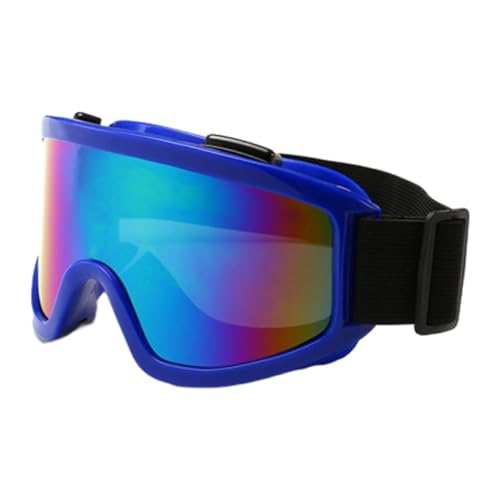 Perfeclan Skibrille, Sonnenbrille, für Erwachsene, Outdoor-Sport, winddicht, Snowboardbrille, Brille für Wintersport, Snowboard, Motorradfahren, Blauer Rahmen von Perfeclan