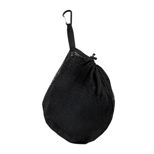 Perfeclan Tasche für einen Ball, Aufbewahrungstasche für Bälle, Tragetasche aus Netzmaterial mit Reißverschlusstasche, Tasche mit Kordelzug zum Tragen von von Perfeclan