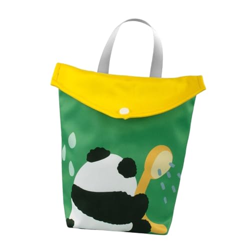 Perfeclan Windeltasche aus Stoff für Babys, wasserabweisend, Reisetasche, waschbare Nasstasche für die, Reise-Pool-Stoffwindel-Badeanzug, Panda 20x25cm von Perfeclan
