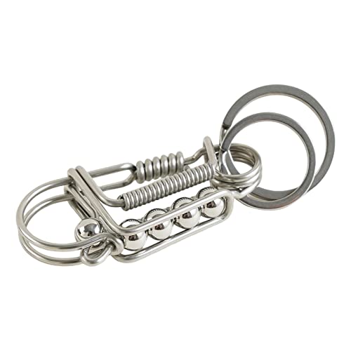 perfeclan Edelstahl-Vogel-Schlüsselanhänger, Geschenk für Männer, langlebig, Persönlichkeit, DIY-Schlüsselhalter, handgefertigt, Vogel-Schlüsselringe für, Argent von Perfeclan