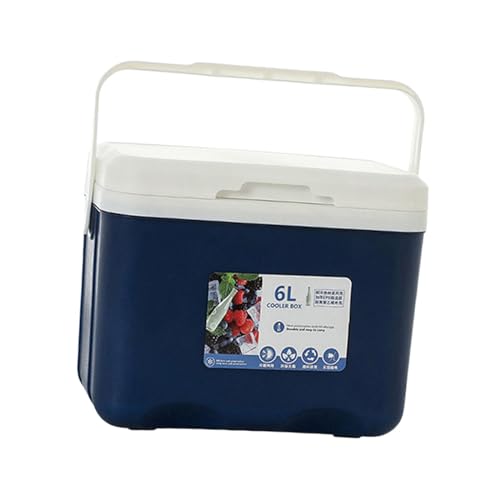 perfeclan Kühlbox, Isolierbox, 6 l, persönlich zum Einfrieren/Warmhalten von Speisen, klein, hart, für Angeln, Boot, Camping, Outdoor, Blau von Perfeclan