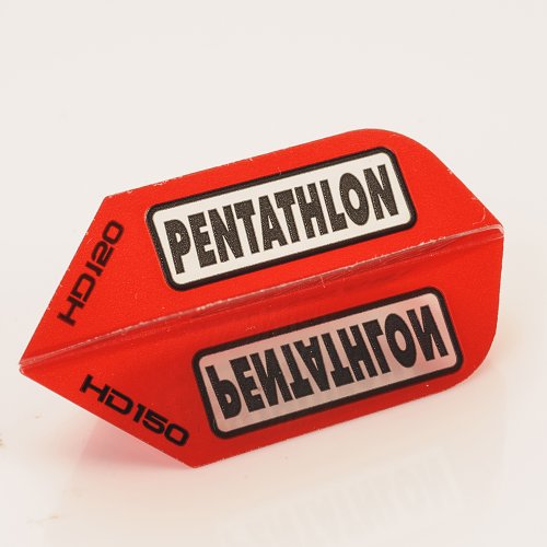 5 x Sets of Pentathlon rot Super Tough HD150 Dart Flights, Slim von PerfectDarts