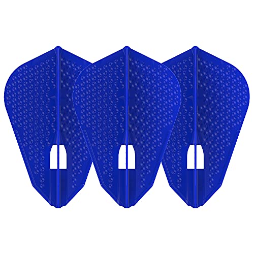 PerfectDarts 1 Set L Style Champagne Dart Flights DIMPLE FANTAIL BLAU von L-style