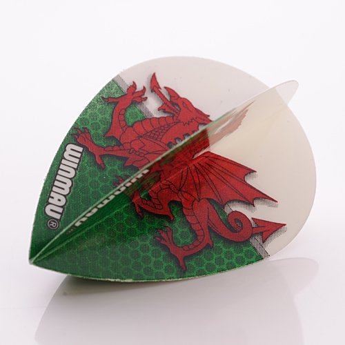 Winmau Mega Pear Darts Flights Flagge von Wales Dragon von PerfectDarts