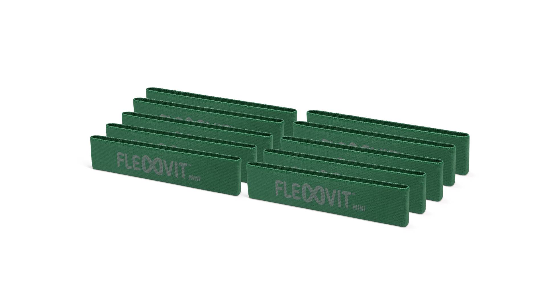 FLEXVIT Mini Band - 10er Set athletic grün von Flexvit