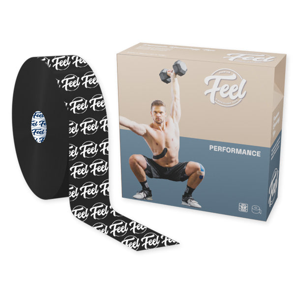 Feel Performance Tape 5cm x 32m Schwarz Logo von Perform Better
