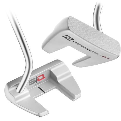 Performance Golf SQ Putter I Square-to-Square Technologie I Make More Putts with A Straighter Stroke I Designed by Club Innovation Expert I 4 Face Stability Features (SQ-5 Mallet, Right) von Performance Golf