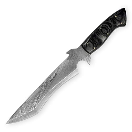 Perkin Feststehendes Messer für Jagdmesser Damaststahl von Perkin