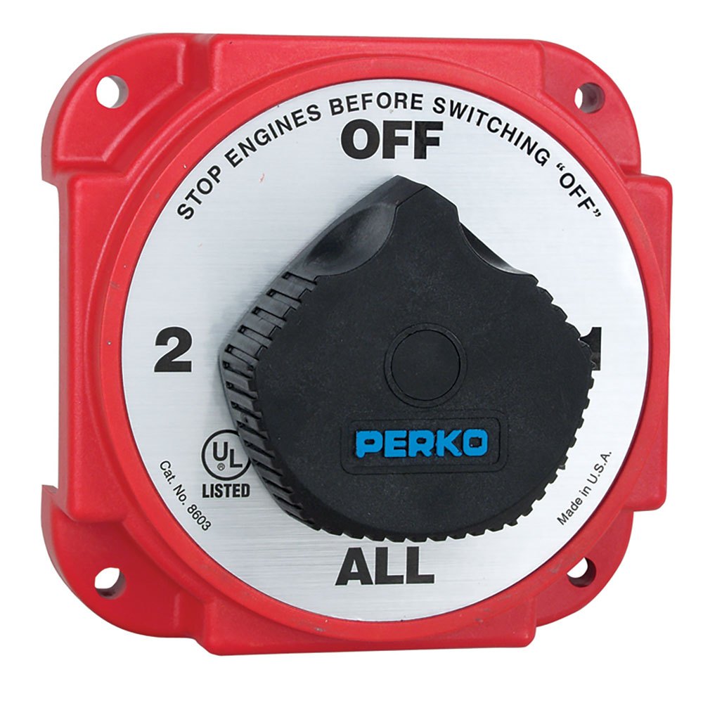 Perko Heavy Duty Battery Switch Rot 5 1/4 x 5 1/4 x 3 3/8´´ von Perko