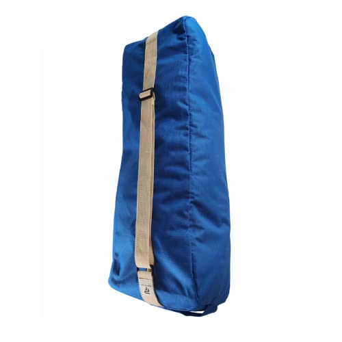 PERPETUAL Tasche für Yoga Pilates – Tragetasche für Reisen – Matte mit verstellbarem Gurt und Innentasche, große Größe, kompatibel mit Matte bis zu 65 cm Breite – Unisex Herren Damen (blau) von Perpetual