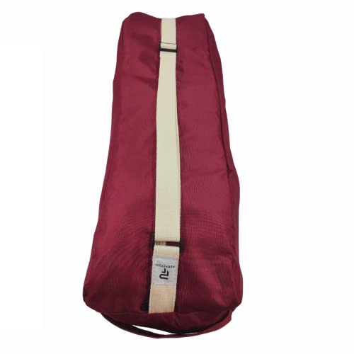 PERPETUAL Yoga-Pilates-Tasche, Transporttasche, Matte-Tasche mit verstellbarem Riemen und Innentasche, große Größe, kompatibel mit Matte bis zu 65 cm Breite, Unisex, Herren Damen (Rot) von Perpetual